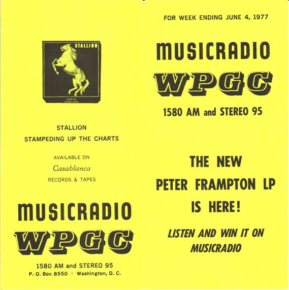 WPGC Music Survey Weekly Playlist - 06/04/77 - Outside