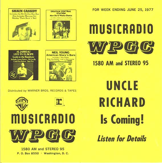 WPGC Music Survey Weekly Playlist - 06/25/77 - Outstanding