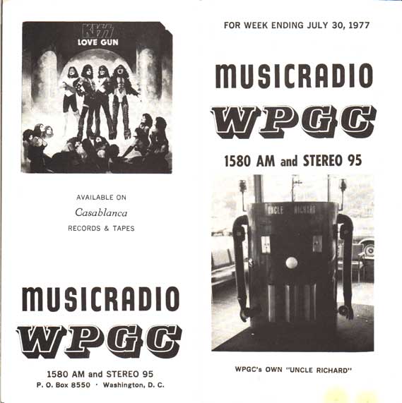 WPGC Music Survey Weekly Playlist - 07/30/77 - Outside