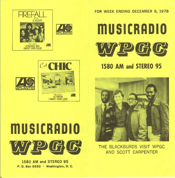 WPGC Music Survey Weekly Playlist - 12/09/78 - Outside