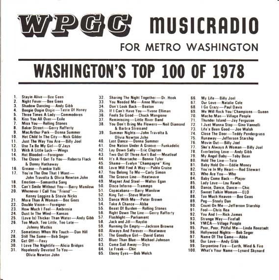 WPGC Top 100 of 1978 - Inside