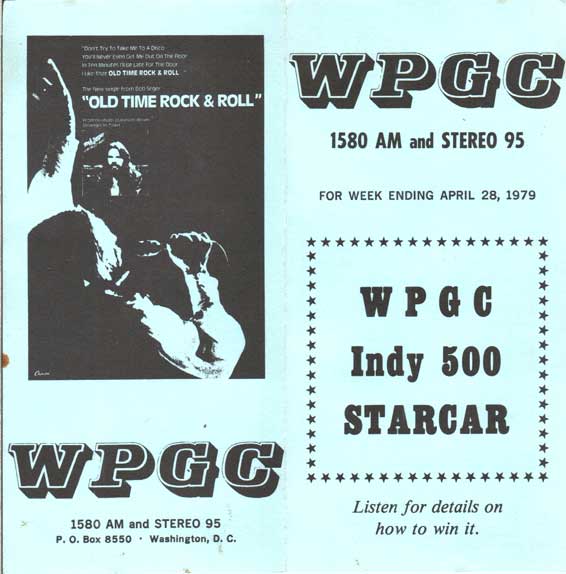 WPGC Music Survey Weekly Playlist - 04/28/79 - Outside