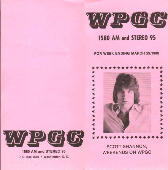 WPGC Music Survey Weekly Playlist - 03/29/80 - Outside