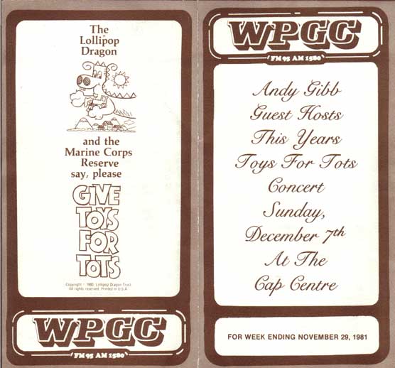 WPGC Music Survey Weekly Playlist - 11/29/80 - Outside
