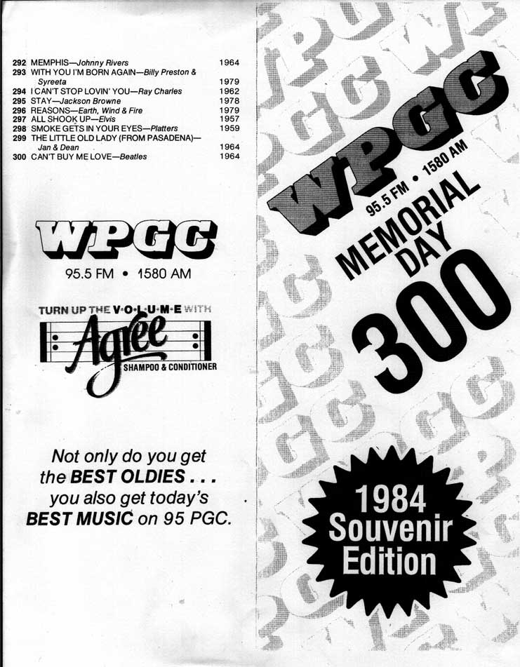 WPGC Memorial Day 300 - 1984 Souvenir Edition