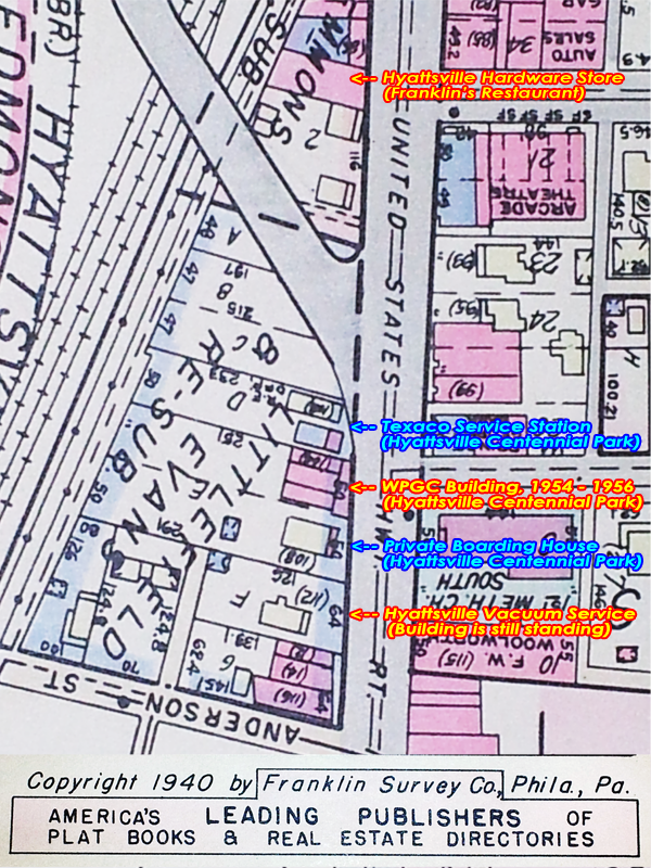 WPGC - 1940 Hyattsville Street Map at Route 1 Wye