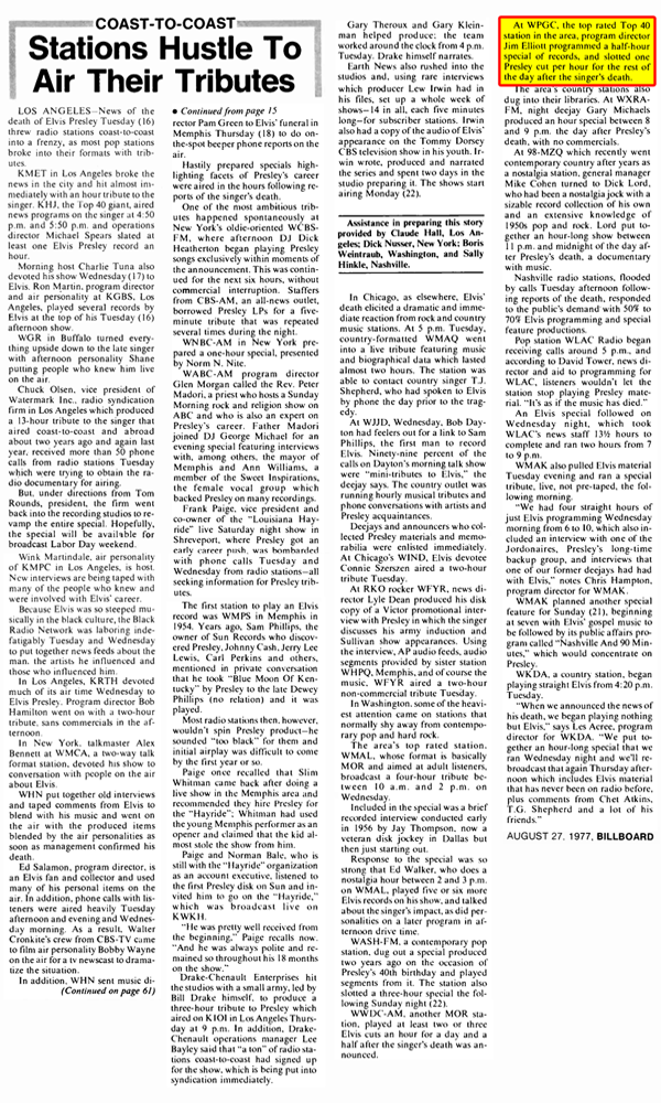 WPGC Article - 08/27/77 - Billboard - Stations Hustle To Air Tributes 