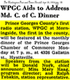 WPGC Articles - 04/19/54 - Washington Post - WPGC Aides to Address MD Chamber of Commerce