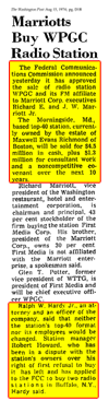 WPGC Article - 08/15/74 - Washington Post - Marriotts Buy WPGC