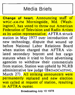 WPGC Article - Broadcasting - Change of Heart - 07/10/78