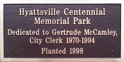 WPGC - Hyattsville Centennial Memorial Park signage