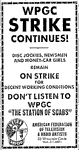WPGC - Print Ad - Strike Continues
