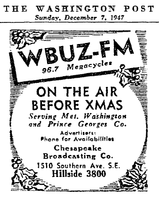 WPGC - WBUZ On The Air By Christmas