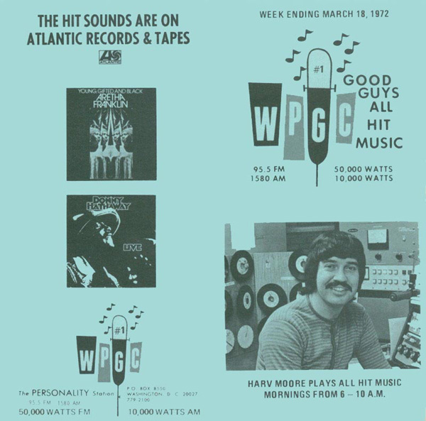WPGC Music Survey Weekly Playlist - 03/18/72 - Outside