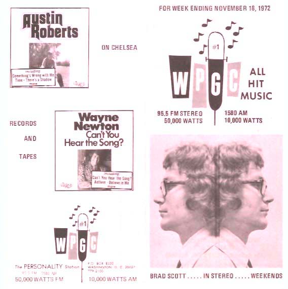 WPGC Music Survey Weekly Playlist - 11/18/72 - Outside
