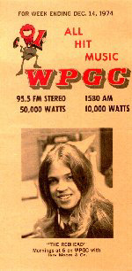 WPGC Music Survey Weekly Playlist - 12/14/74 - Front