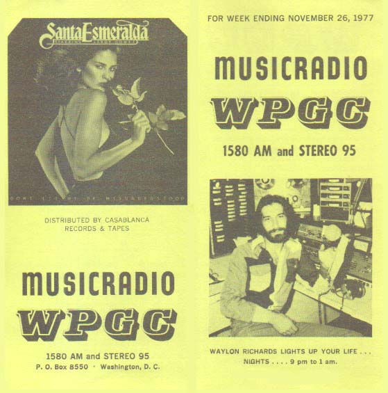 WPGC Music Survey Weekly Playlist - 11/26/77 - Outside