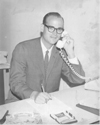 WPGC - Bill Prettyman on phone  in 1968
