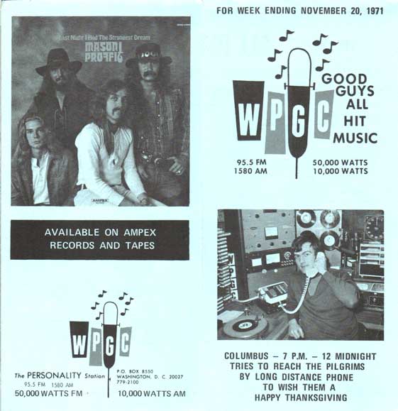 WPGC Music Survey Weekly Playlist - 11/20/71 - Outside