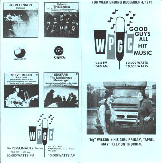 WPGC Music Survey Weekly Playlist - 12/04/71 - Outside