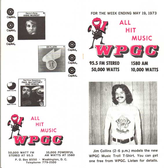 WPGC Music Survey Weekly Playlist - 05/19/73 - Outside