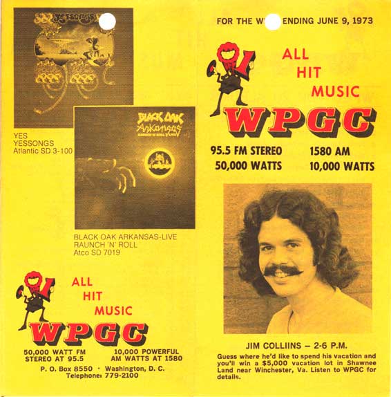 WPGC Music Survey Weekly Playlist - 06/09/73 - Outside