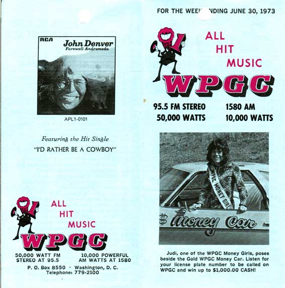 WPGC Music Survey Weekly Playlist - 06/30/73 - Outside