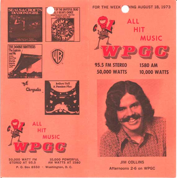 WPGC Music Survey Weekly Playlist - 08/18/73 - Outside