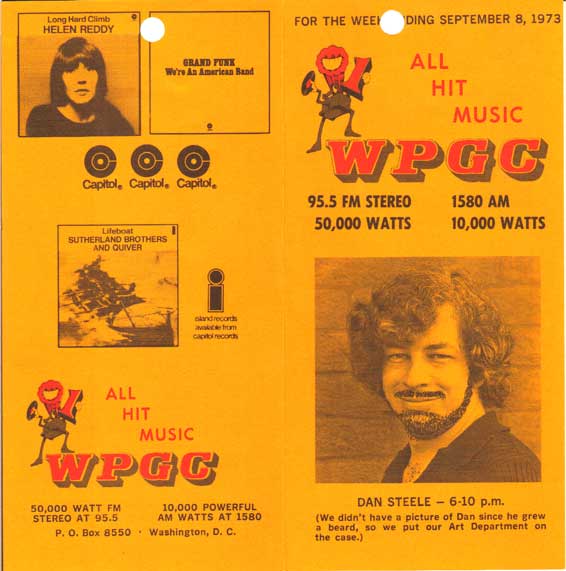 WPGC Music Survey Weekly Playlist - 09/08/73 - Outside
