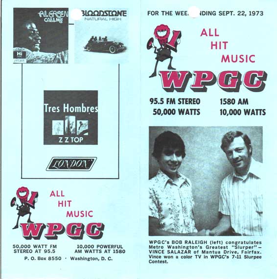 WPGC Music Survey Weekly Playlist - 09/22/73 - Outside