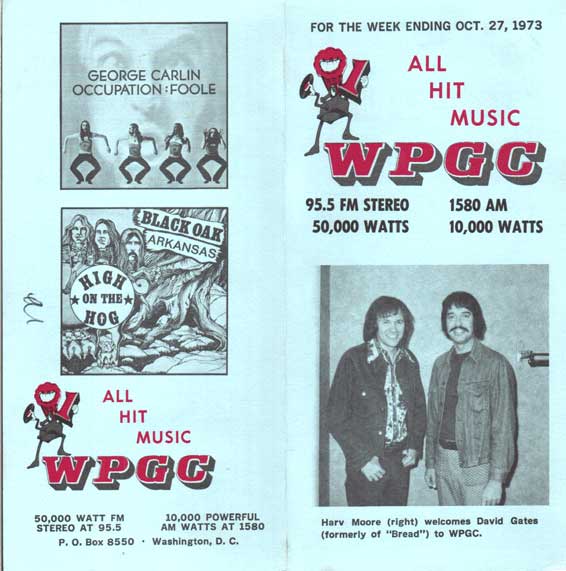 WPGC Music Survey Weekly Playlist - 10/27/73 - Outside