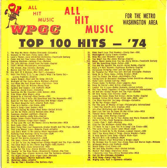 WPGC Top 100 of 1974 - Inside