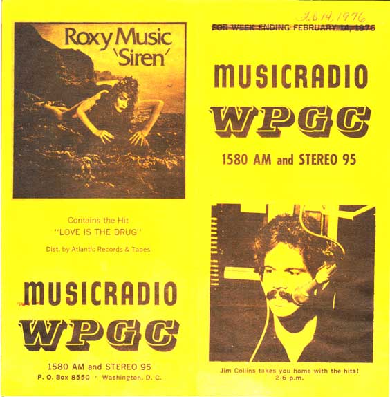 WPGC Music Survey Weekly Playlist - 02/14/76 - Outside