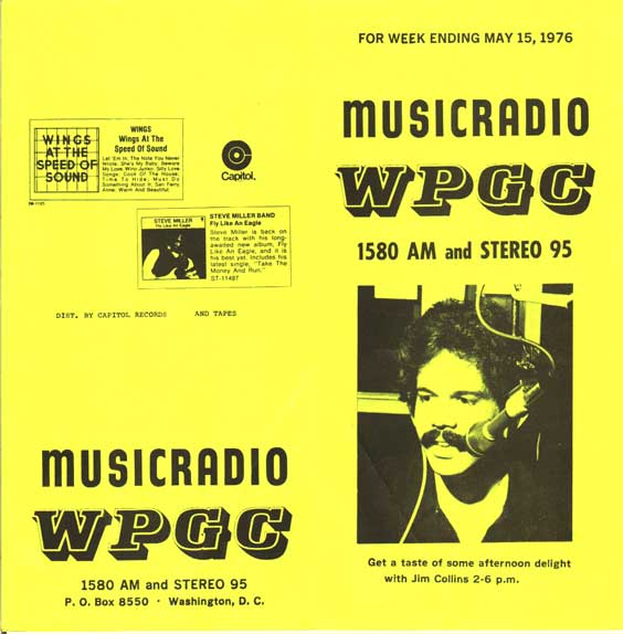 WPGC Music Survey Weekly Playlist - 05/15/76 - Outside