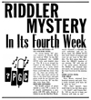 WPGC Article - Riddler Mystery In Its Fourth Week