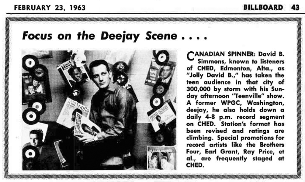 WPGC - Focus on the Deejay Scene - Billboard - 02/23/63